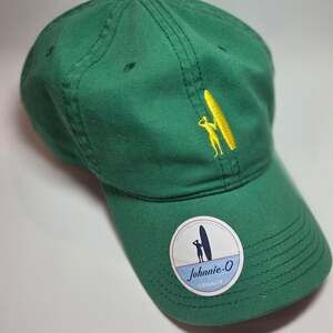 Johnnie-O Men's NWT Legacy Logo Baseball Cap in Green W/ Velcro Back